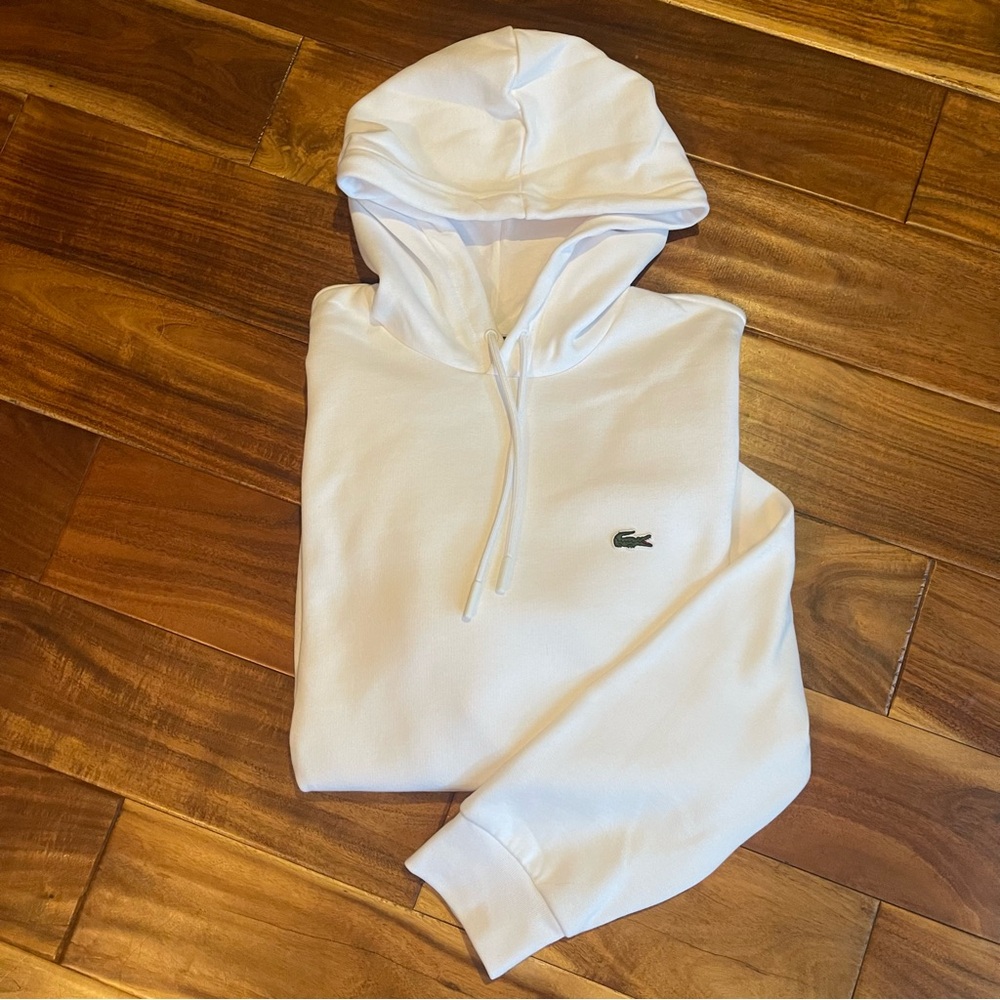 NWOT Lacoste Fleece Essential Hoodie - Picture 5 of 11
